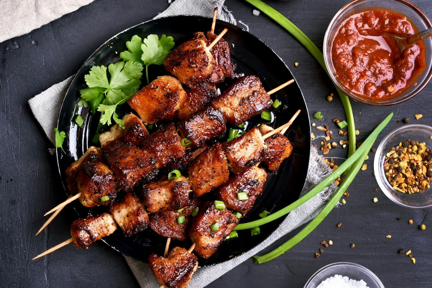 Grilled Balsamic Glazed Beef Skewers