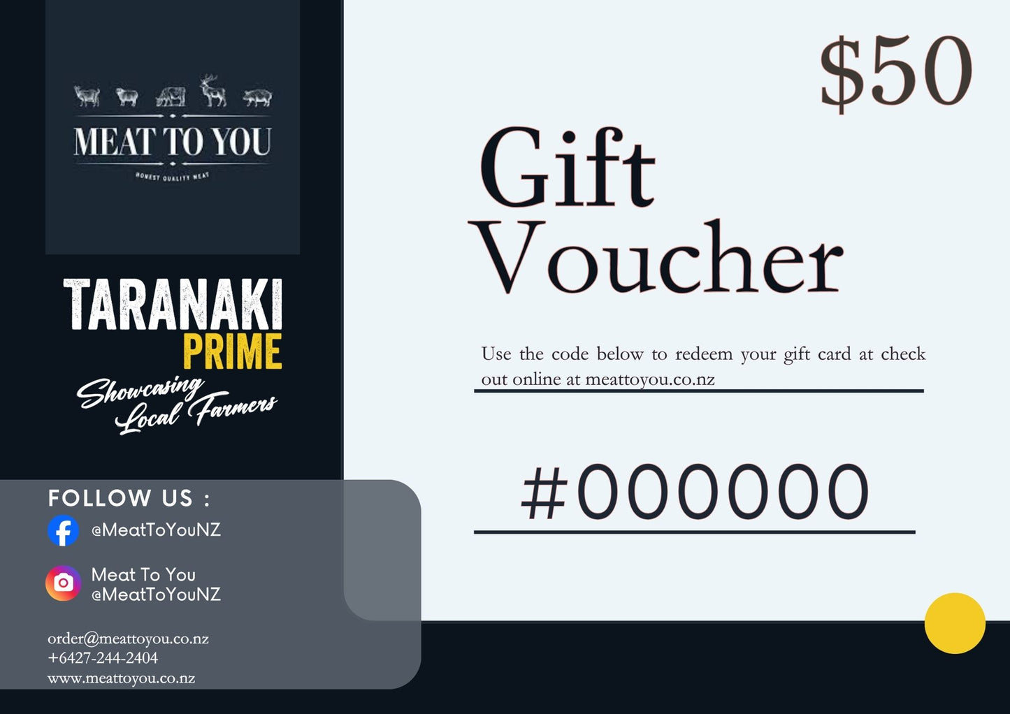 Meat To You Gift Card